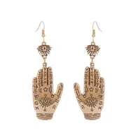 Retro Simple Alloy Evil Eye Fatima Palm Earrings Nhhn154635 main image 1