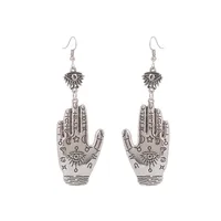 Retro Simple Alloy Evil Eye Fatima Palm Earrings Nhhn154635 main image 3