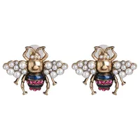 New Bee Pearl Stud Earrings Nhjj155432 sku image 1
