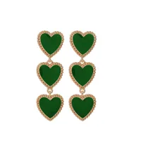 Vintage Alloy Drop Oil Love Long Earrings Nhhn155512 main image 4