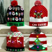 Christmas Decorations Adult Children's Glowing Knit Cap Nhmv155588 main image 2