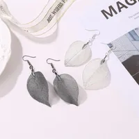 Stylish Temperament Long Openwork Leaves Earrings Nhdp149414 main image 3