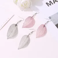 Stylish Temperament Long Openwork Leaves Earrings Nhdp149414 main image 4
