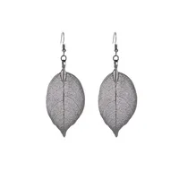 Stylish Temperament Long Openwork Leaves Earrings Nhdp149414 main image 7