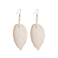 Stylish Temperament Long Openwork Leaves Earrings Nhdp149414 main image 10