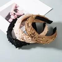 Fashion Pearl Velvet Bow Headband Nhln149542 main image 2