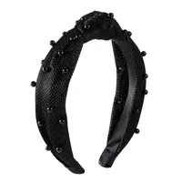 Fashion Pearl Velvet Bow Headband Nhln149542 main image 5