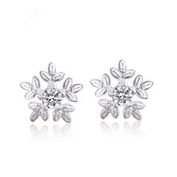 Snowflake Plating No Inlaid Earrings Ear Studs main image 1