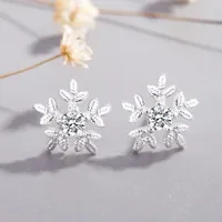 Snowflake Plating No Inlaid Earrings Ear Studs main image 4