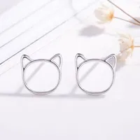 Sweet Hollow Cat Alloy Stud Earrings Nhcu149843 main image 3