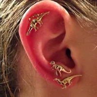 New Animal Ear Cuff Dinosaur Antique Clip Earrings Silver Gold Nhdp150552 main image 1