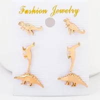 New Animal Ear Cuff Dinosaur Antique Clip Earrings Silver Gold Nhdp150552 main image 6