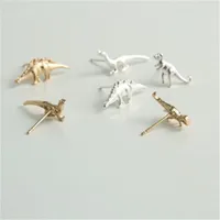 Earrings Gold Plated Silver Dinosaur Little Monster Earrings Wholesale main image 3