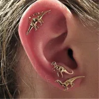 Earrings Gold Plated Silver Dinosaur Little Monster Earrings Wholesale main image 5