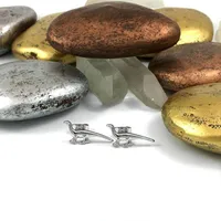 Earrings Gold Plated Silver Dinosaur Little Monster Earrings Wholesale sku image 1