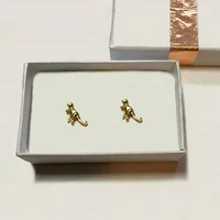 Earrings Gold Plated Silver Dinosaur Little Monster Earrings Wholesale sku image 5