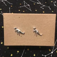 Earrings Gold Plated Silver Dinosaur Little Monster Earrings Wholesale sku image 6