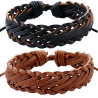 Wholesale Retro Personality Male Imitation Leather Bracelet Woven Multilayer Bracelet main image 1