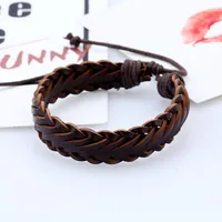 Wholesale Retro Personality Male Imitation Leather Bracelet Woven Multilayer Bracelet main image 4