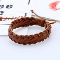 Wholesale Retro Personality Male Imitation Leather Bracelet Woven Multilayer Bracelet main image 5