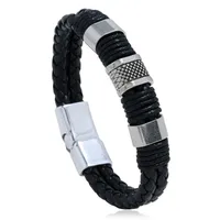 Fashion Geometric Pu Leather No Inlaid Unisex Bracelets main image 1