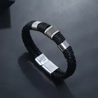 Fashion Geometric Pu Leather No Inlaid Unisex Bracelets main image 2
