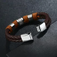 Fashion Geometric Pu Leather No Inlaid Unisex Bracelets main image 5