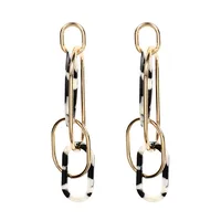 Acrylic Leopard Print Resin Geometric Long Acetate Plate Exaggerated Earrings main image 5