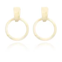 New Round Geometric Acrylic Acetate Green Resin Fashion Earrings main image 5