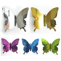 Stereo Mirror Butterfly Pet Mirror 3d Butterfly Wall Stickers Bedroom Room Decoration main image 1