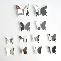 Stereo Mirror Butterfly Pet Mirror 3d Butterfly Wall Stickers Bedroom Room Decoration sku image 2