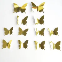 Stereo Mirror Butterfly Pet Mirror 3d Butterfly Wall Stickers Bedroom Room Decoration sku image 3