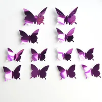 Stereo Mirror Butterfly Pet Mirror 3d Butterfly Wall Stickers Bedroom Room Decoration sku image 5