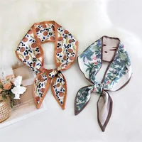 Korea Double-sided Sharp-angled Silk Scarf main image 3