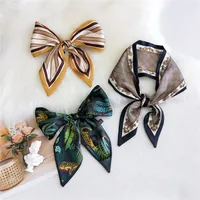 Korea Double-sided Sharp-angled Silk Scarf main image 4