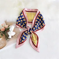 Korea Double-sided Sharp-angled Silk Scarf sku image 3