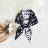 Korea Double-sided Sharp-angled Silk Scarf sku image 2
