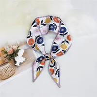 Korea Double-sided Sharp-angled Silk Scarf sku image 15