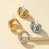 Lady Geometric Plating Alloy No Inlaid Earrings main image 7
