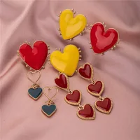 Autumn Heart-shaped Long Tassel Vote Earrings main image 6