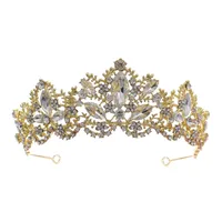 Baroque  Prom Crown Rhinestone Pearl Headband main image 2