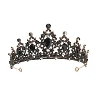 Baroque  Prom Crown Rhinestone Pearl Headband main image 5