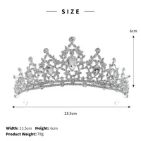 Baroque  Prom Crown Rhinestone Pearl Headband sku image 8