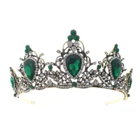 Baroque  Prom Crown Rhinestone Pearl Headband sku image 12