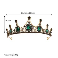 Baroque  Prom Crown Rhinestone Pearl Headband sku image 2