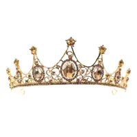 Baroque  Prom Crown Rhinestone Pearl Headband sku image 3