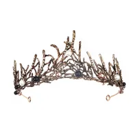 Baroque  Prom Crown Rhinestone Pearl Headband sku image 4