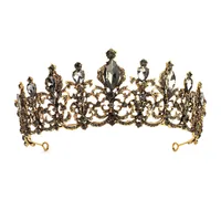 Baroque  Prom Crown Rhinestone Pearl Headband sku image 13