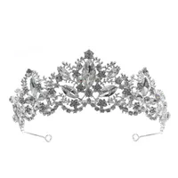 Baroque  Prom Crown Rhinestone Pearl Headband sku image 7