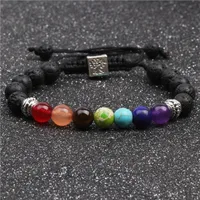 Seven Chakra Woven Balance Beads Yoga Tree Of Life Bracelet main image 4